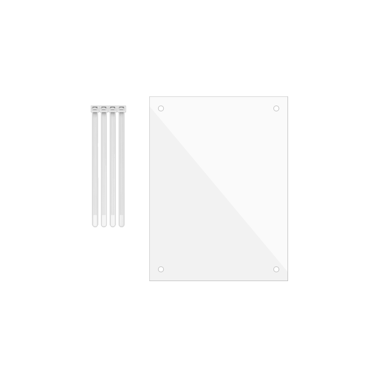 6"W x 4.5"H Urine Guard Pet Cage Liner Splash Guard Plastic Sides