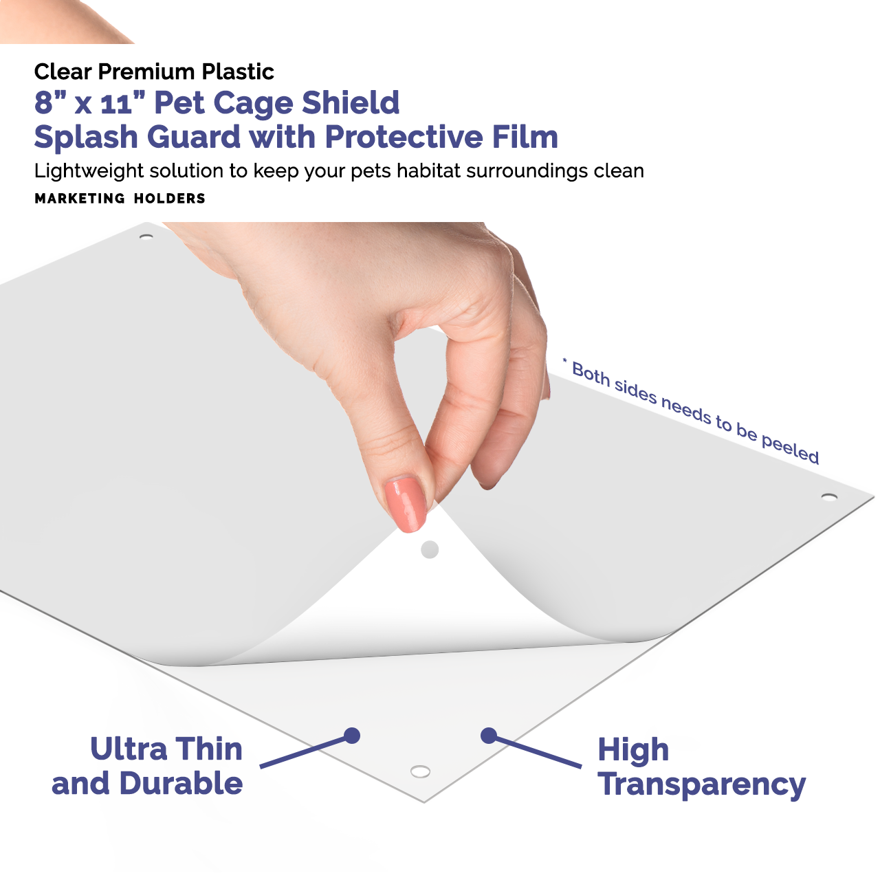 8"W x 11"H Urine Guard Pet Cage Liner Critter Splash Guard