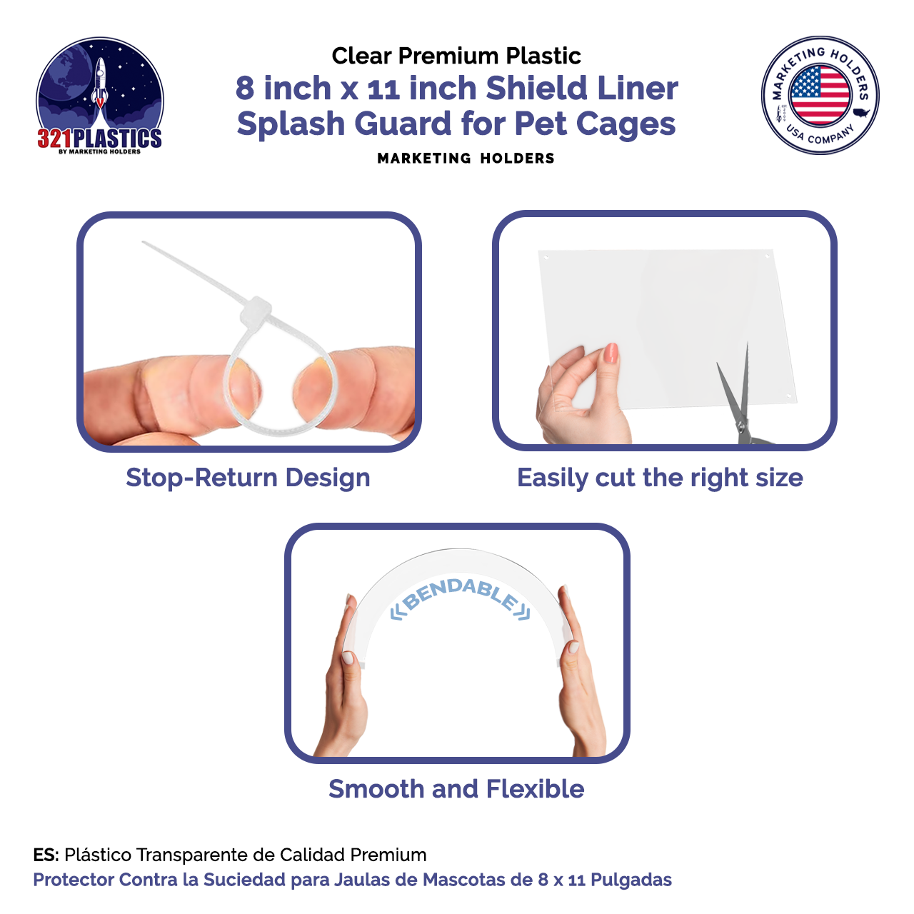 8"W x 11"H Urine Guard Pet Cage Liner Critter Splash Guard