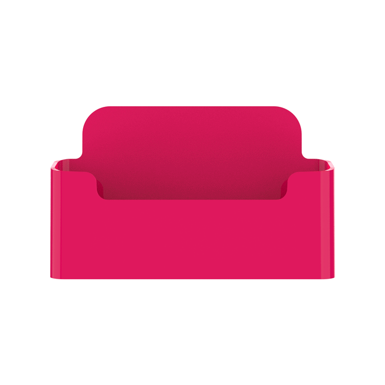 Business Card Holder Hot Pink Girlie Countertop Display Stand