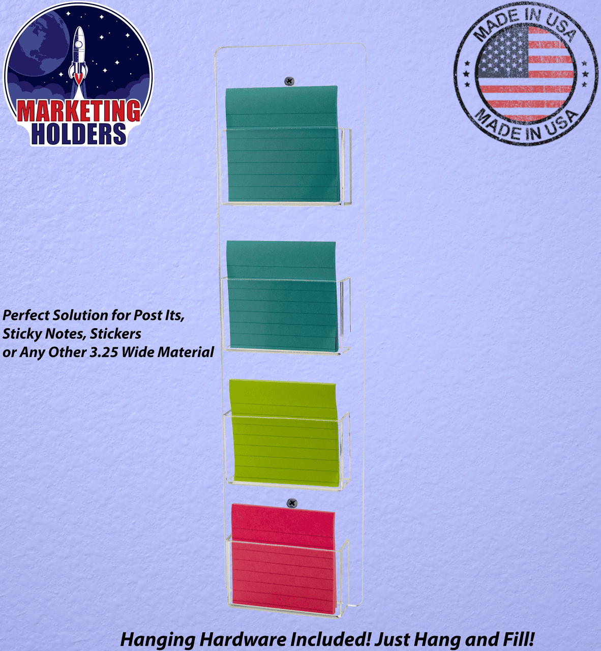 Wall Mount Note Pad Holder