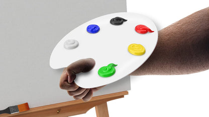 Acrylic Paint Palette 11"W Mixing Tray with Thumb Hole