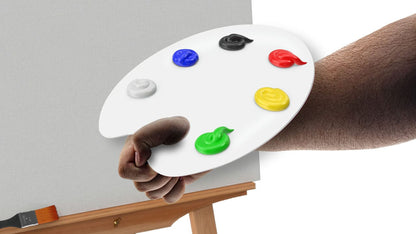Acrylic Paint Palette 9"W Mixing Tray with Thumb Hole