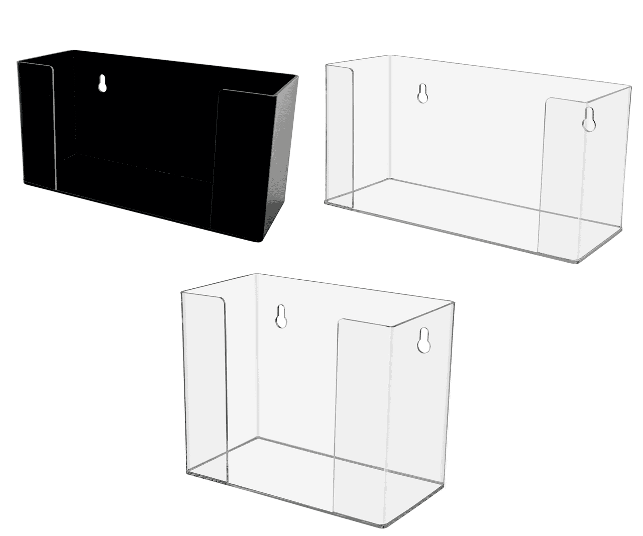 Clear and Black Paper Towel Wall or Countertop Dispenser