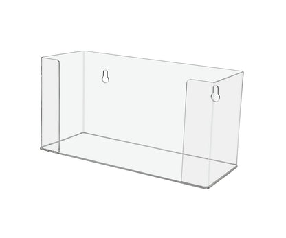 Eleven and Three Quarters Inches Wide by Five and a Three Quarters Inches Deep Paper towel holder in clear empty