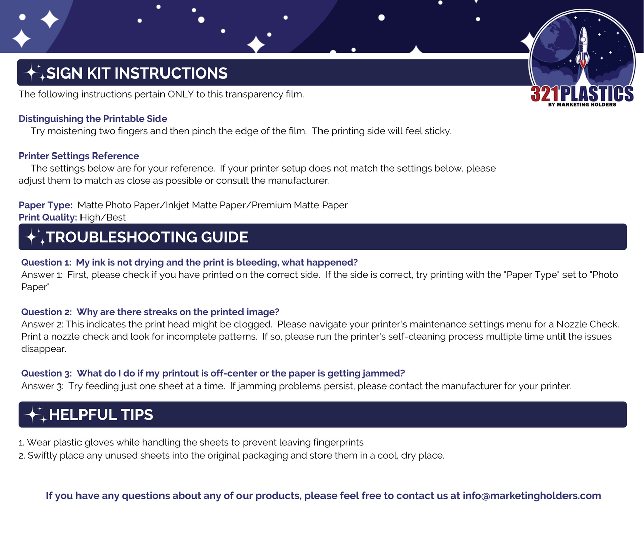 17" x 22" Wall Sign Holder Floating Graphic Poster Display