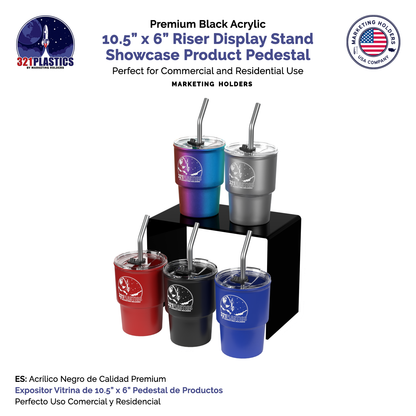 10.5" x 6" Riser Display Acrylic Retail Showcase Stand