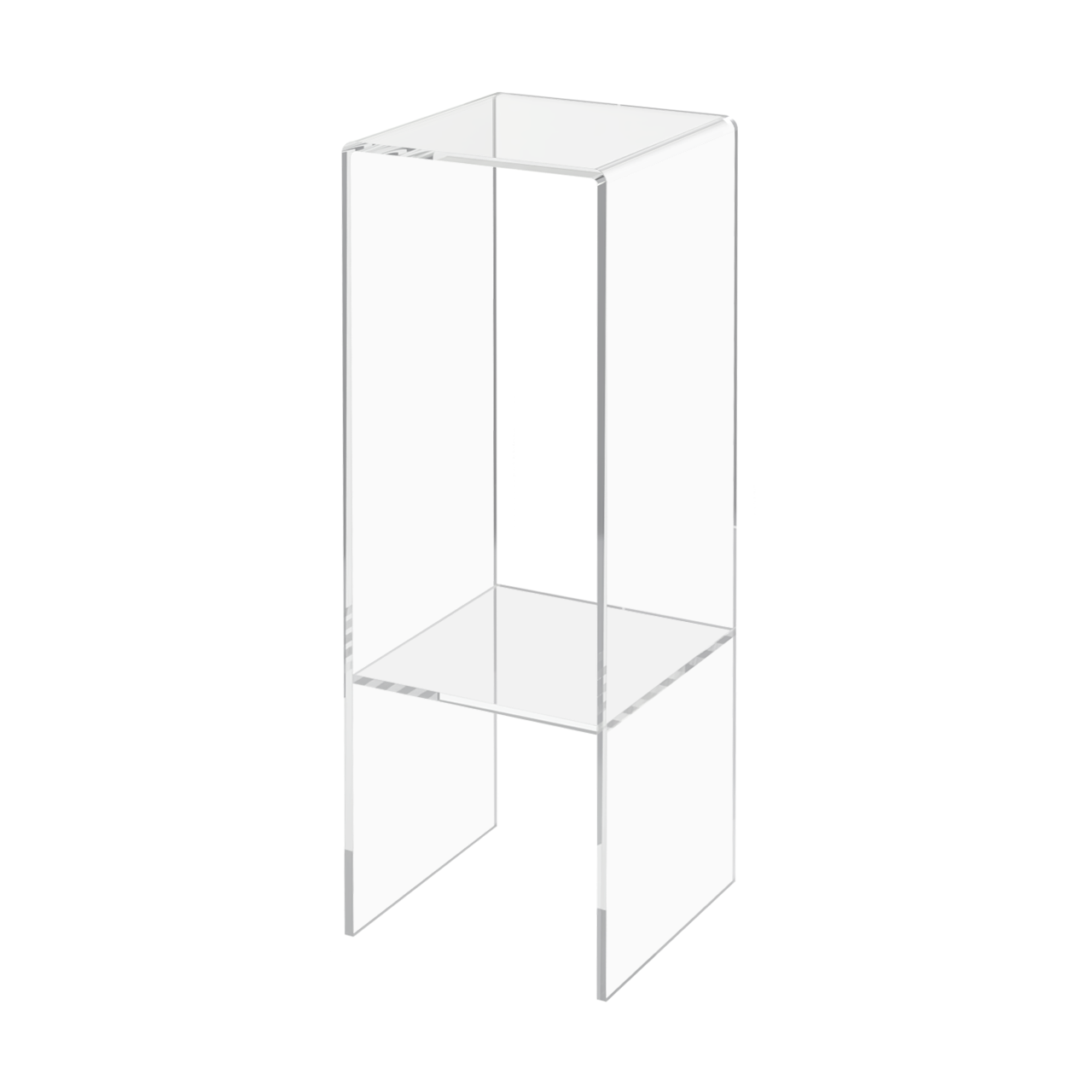 Riser Side End Accent Table 30"H Display Stand with Shelf