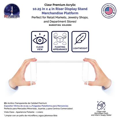 10" x 4" Riser Display Stand Retail Product Display Platform