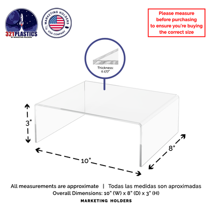 10" x 8" Riser Display Stand Retail Merchandise Platform