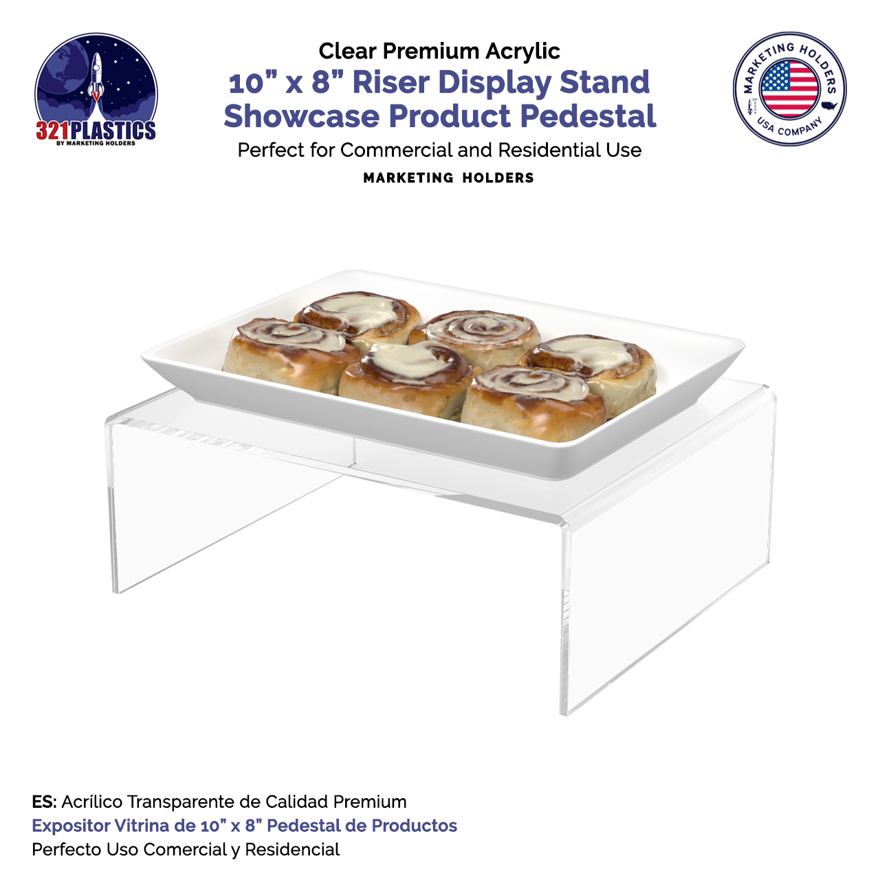 10" x 8" Riser Display Stand Retail Merchandise Platform