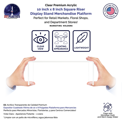 10" x 8" Riser Display Stand Retail Merchandise Platform