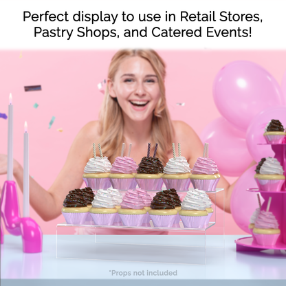 Merchandise Showcase Display 2 Tier Stair Platform Riser Stand