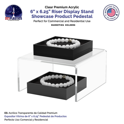 6" x 6.25" Riser Display Stand Retail Merchandise Platform