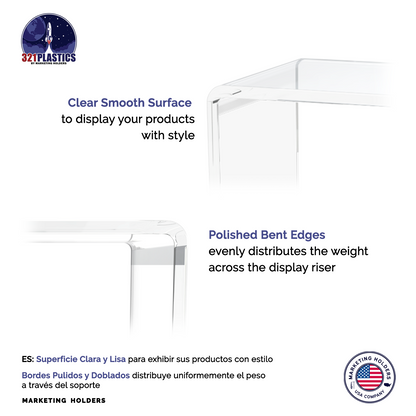 3" Square Riser Display Showcase Stand Acrylic Coin Platform