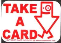 "Take a Card" Walking Arrow Sticker Decal Outdoor Vehicle