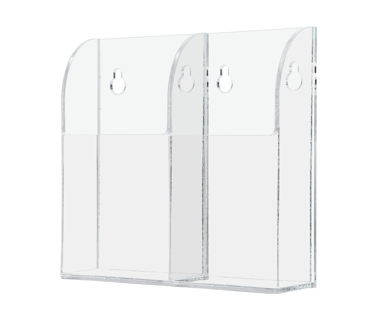 Remote Control Organizer Two Compartment Wall Mount Holder