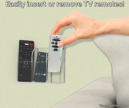 Remote Caddy 3 Pocket Wall Mount Entertainment Center Storage Bin