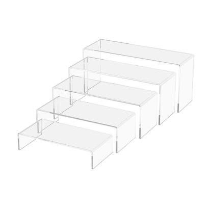 9" 10" 11" 12" 13" Riser Display Stands Acrylic 5 Pieces