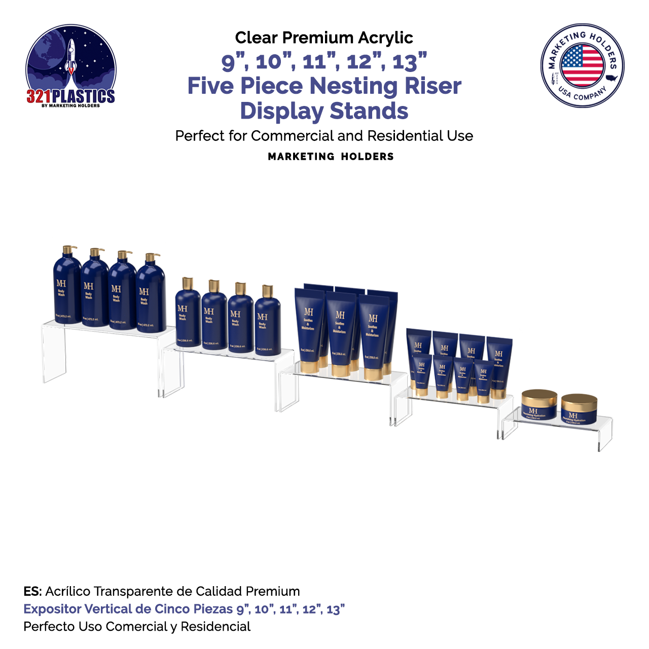 Clear Riser Display Stands