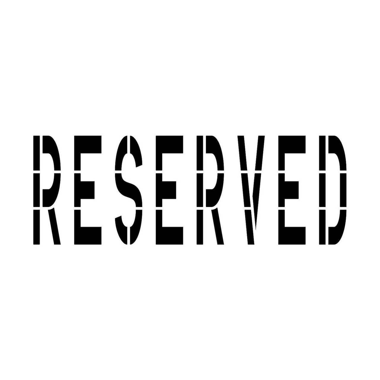 RESERVED Stencil 48" Parking Lot Template