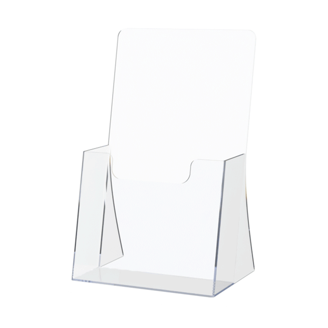 4.25"W Trifold Brochure Holder Freestanding Slant Back Display