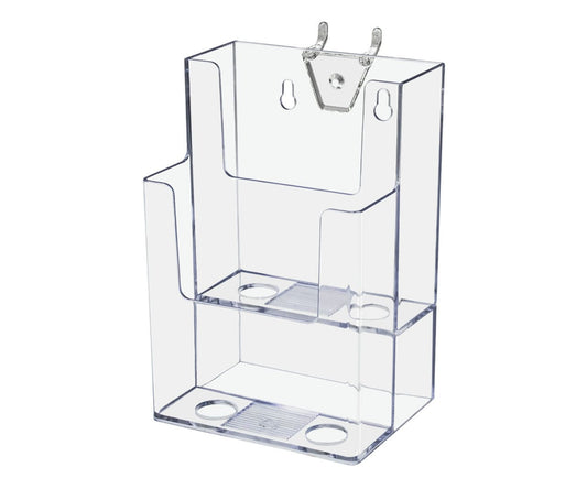 Pegboard 4"W Trifold Brochure Multi Pocket Rack