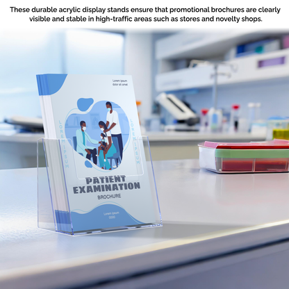 5.5"W Bifold Brochure Holder Countertop Booklet Display Stand