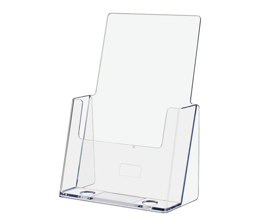 6"W Wide Bifold Brochure Dispenser Slant Back Desktop Holder
