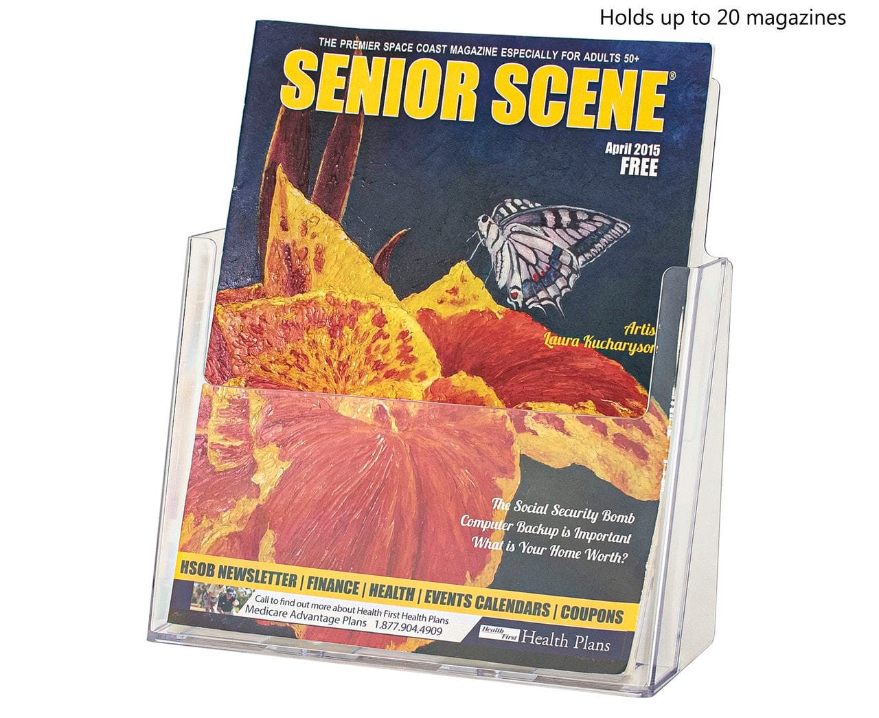 Magazine Catalog Letter Size Literature Display Holder for Countertops