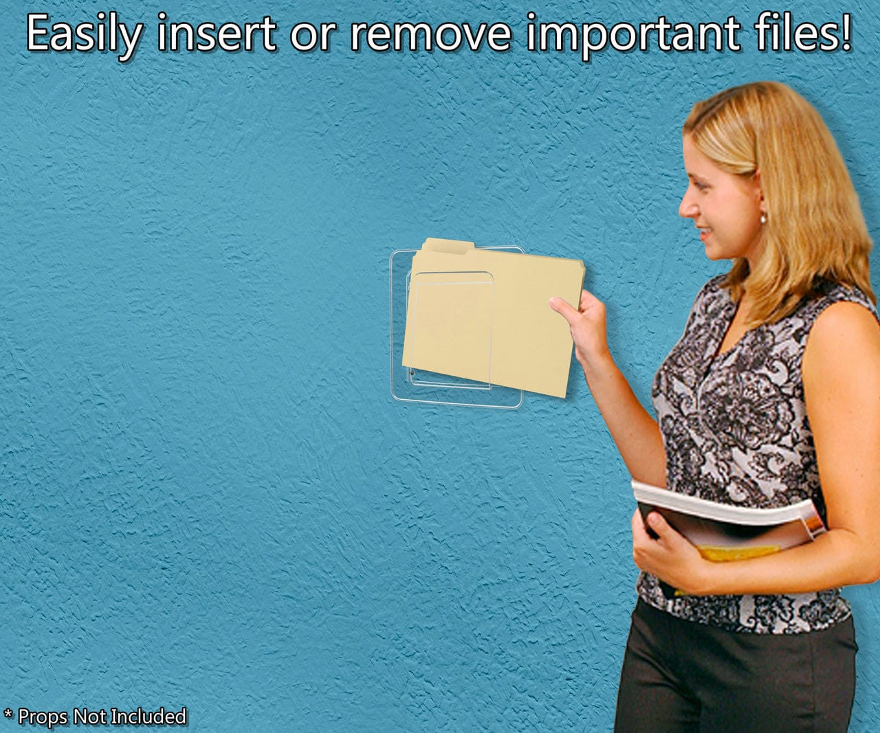 9.75"W Folder Holder File Form Wall Mount Organizer