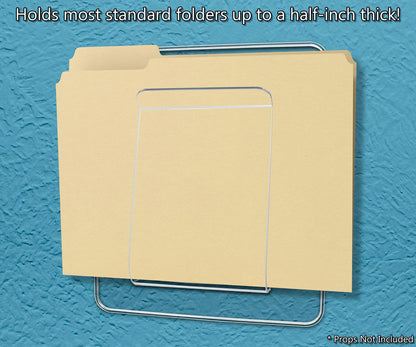 9.75"W Folder Holder File Form Wall Mount Organizer