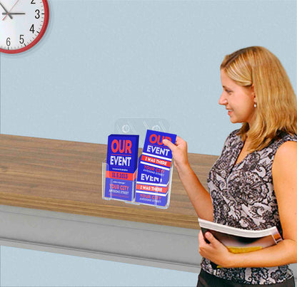 8.5"W Magazine Holder Organizer with Divider for Trifold Display