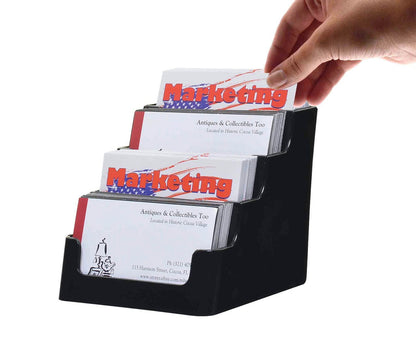 4 Pocket Tiered Retail Gift Card Display Business Card Holder