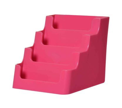 4 Pocket Pink Retail Gift Card Display Business Card Holder