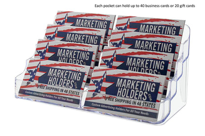 8 Pocket Business Gift Card Holder Tiered Display