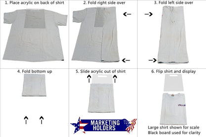 9.5"W x 14"H Large Shirt Folding Boards Tile Neat Laundry