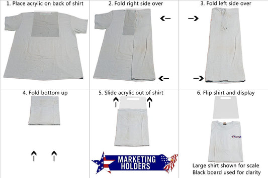 9.5"W x 14"H Large Shirt Folding Boards Tile Neat Laundry