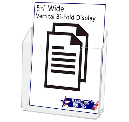 5.5"W Booklet Display Rack Take One Bifold Brochure Holder