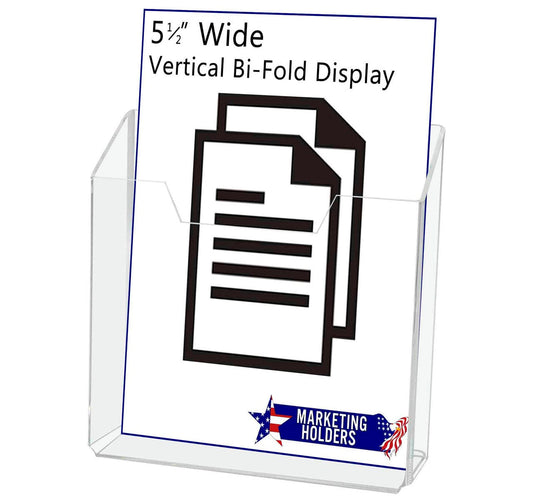 5.5"W Booklet Display Rack Take One Bifold Brochure Holder