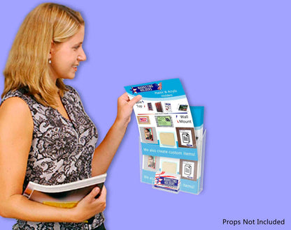 Flyer Holder 8.5"W Literature Display with Business Card Pocket