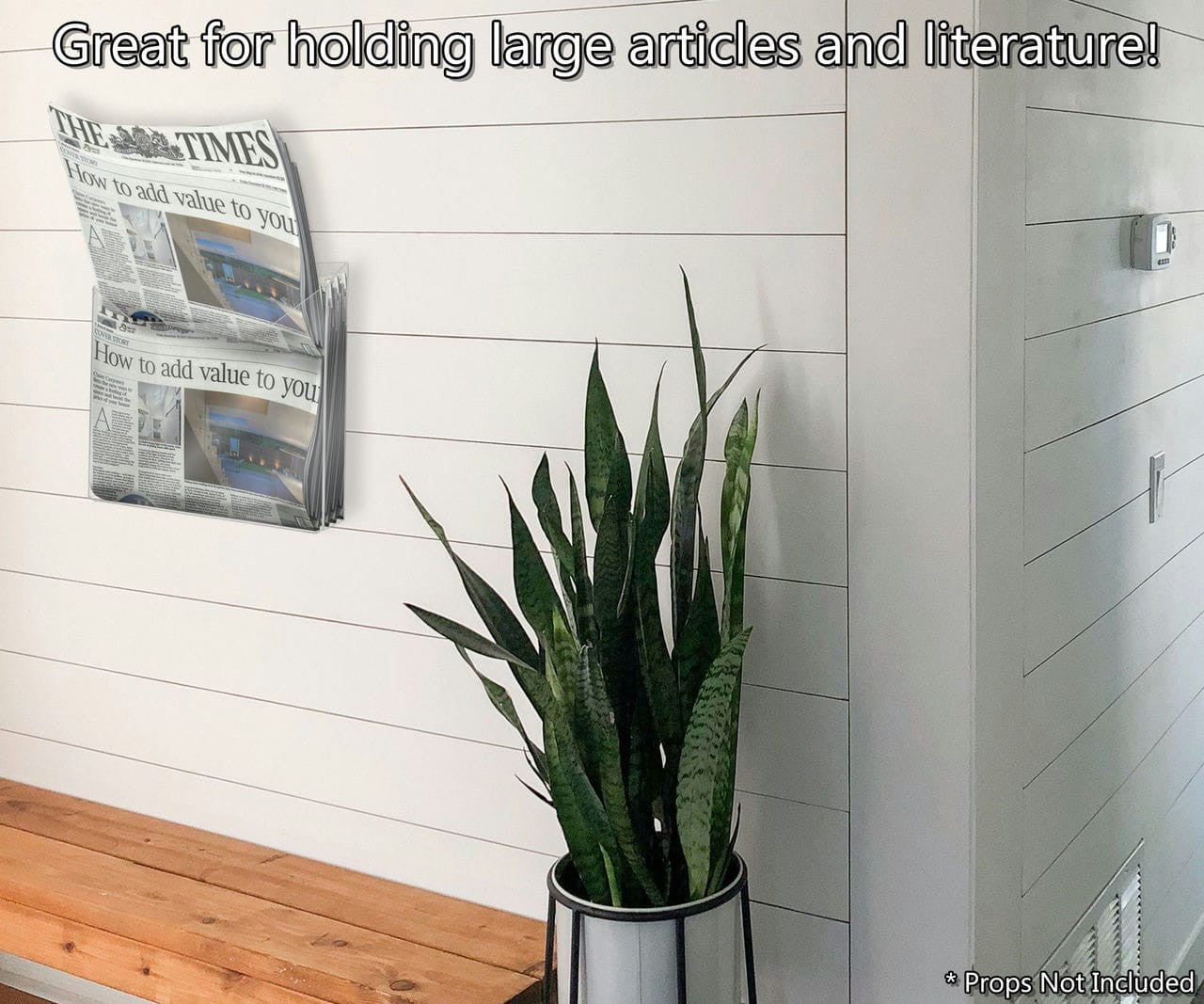 Great for holding large articles and literature