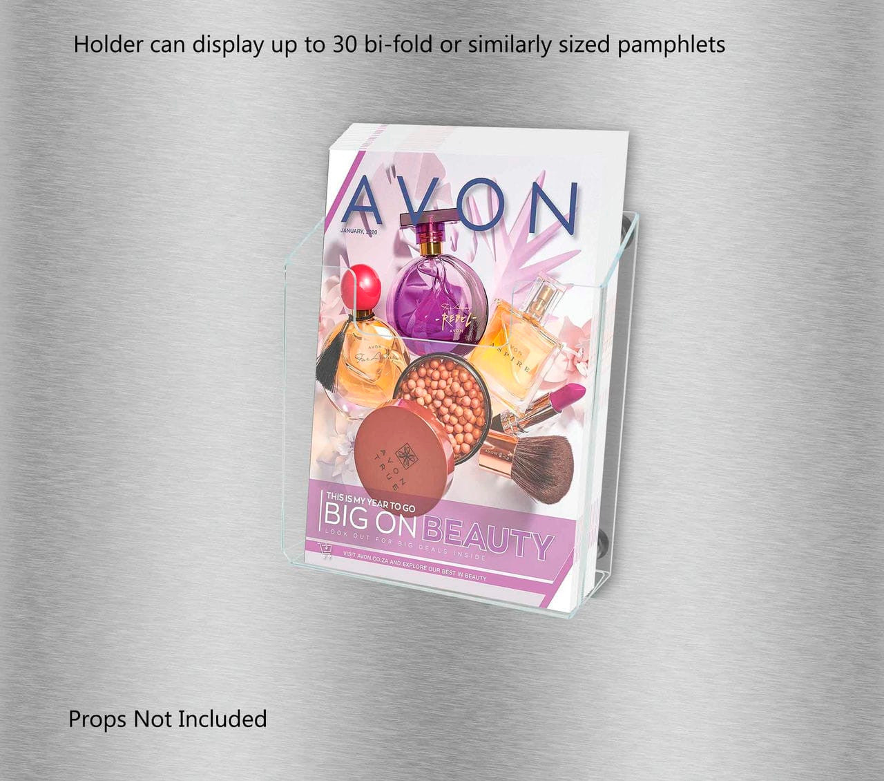 Magnetic 6"W Booklet Organizer Metal Mount Display