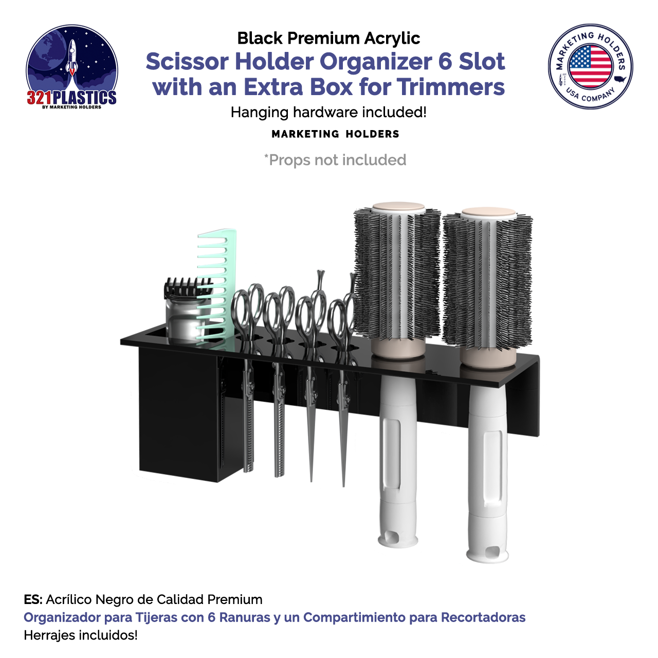 Scissor and Tool Holder Organizer with Hanging Hardware