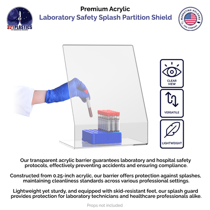 Safety Splash Shield 11.5"W x 15"H Freestanding Partition