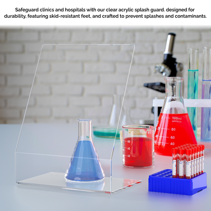 Safety Splash Shield 11.5"W x 15"H Freestanding Partition