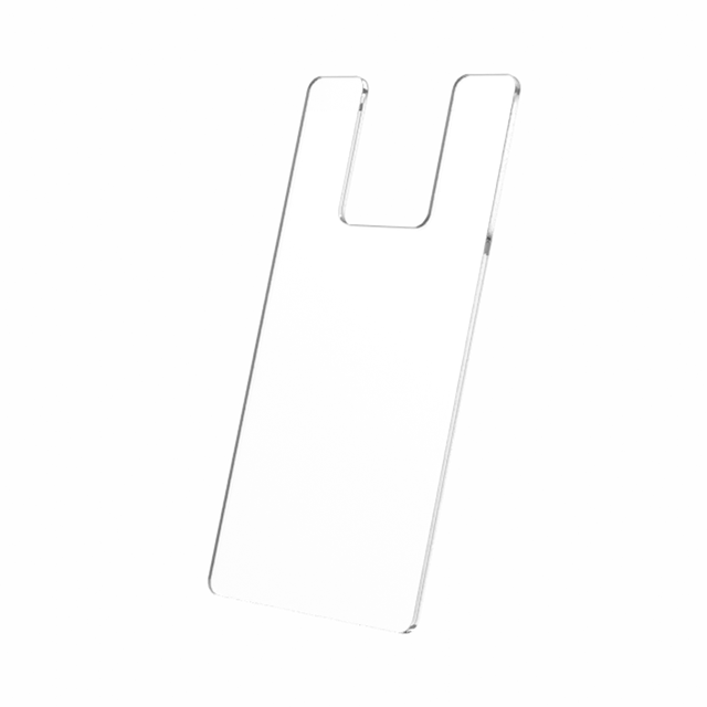 3.5"W x 7"H Brochure Shield Clear Stops Literature From Folding