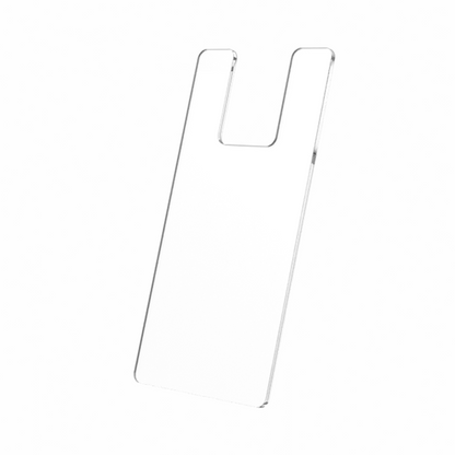 3.5"W x 7"H Brochure Shield Clear Stops Literature From Folding