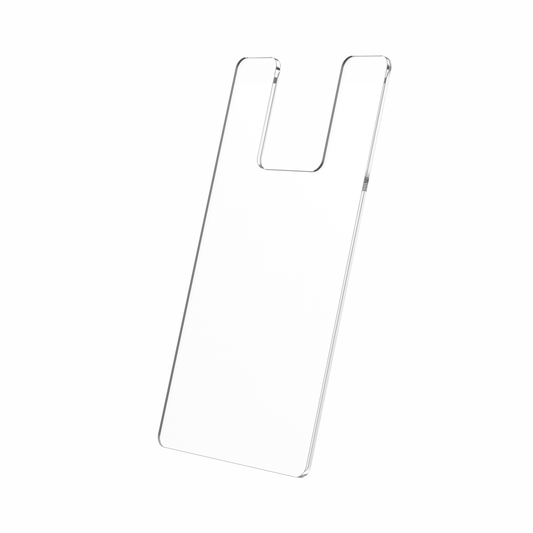 3.5"W x 7"H Brochure Shield Clear Stops Literature From Folding