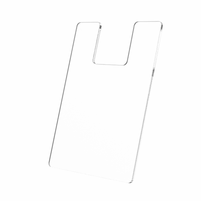 5"W x 7"H Brochure Shield Clear Stops Literature From Folding